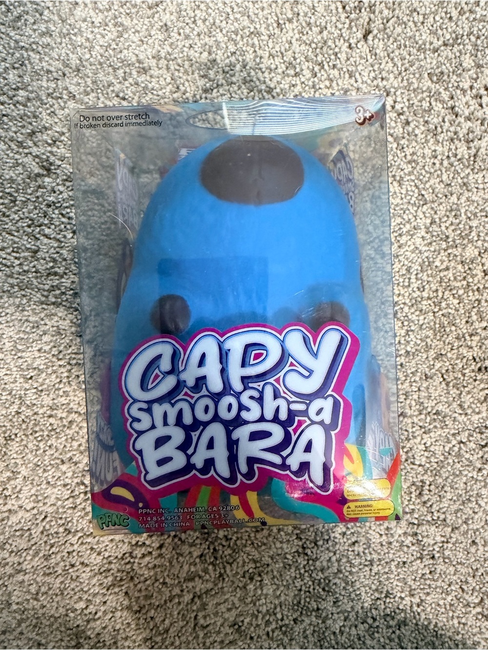 Captain Smoosh-a-Bara in Blue Capybara Squishy